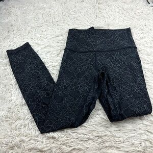 Lululemon Align Pant II (25") Lacescape Dark Cast Black